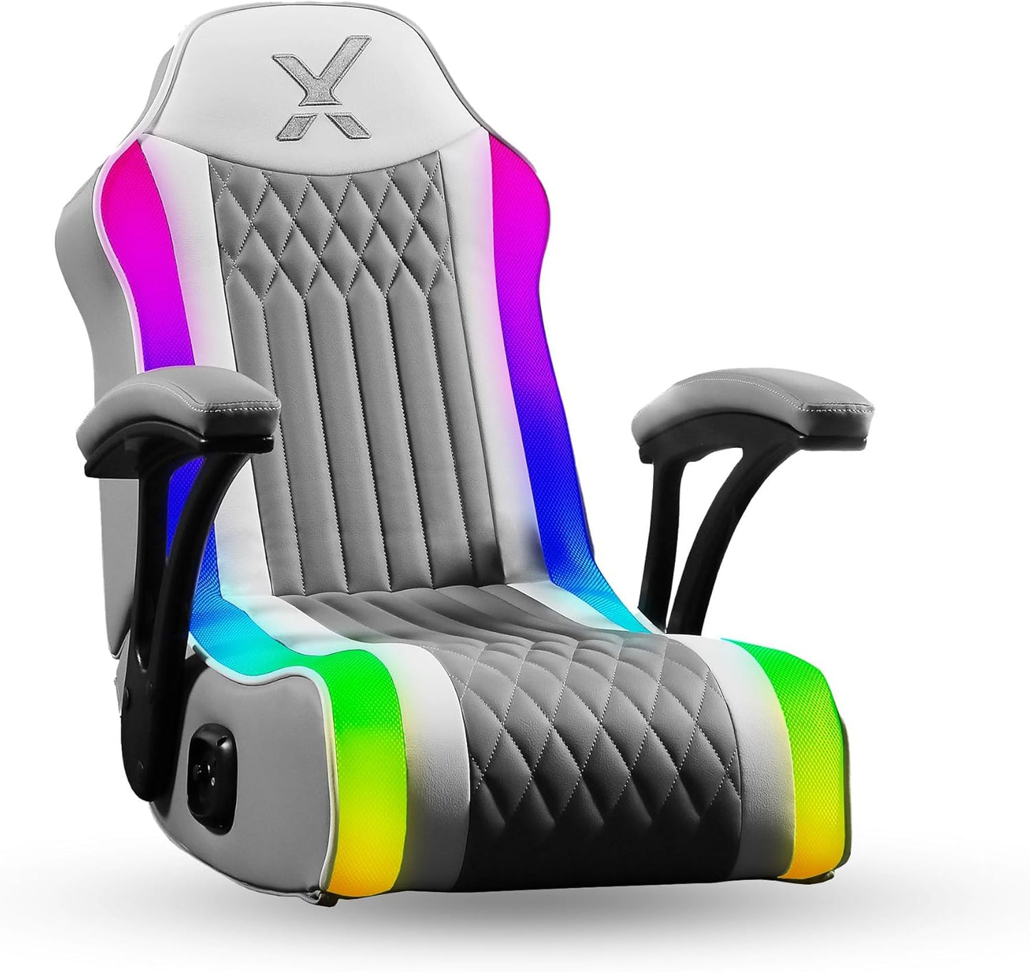 X Rocker Video Gaming Floor Rocker Chair, Built-in Audio, Foldable, for Gamers, Bedroom, or Game Room for Boys, Girls, Teens 5-17, Gifts for Gamers