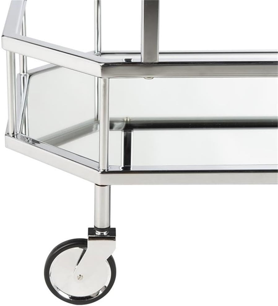 Safavieh Silva Bar Cart, Silver/Mirror