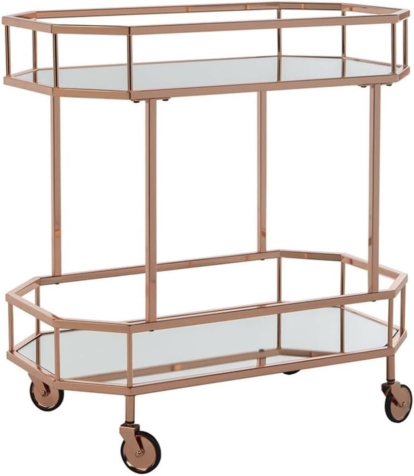 Safavieh Silva Bar Cart, Silver/Mirror