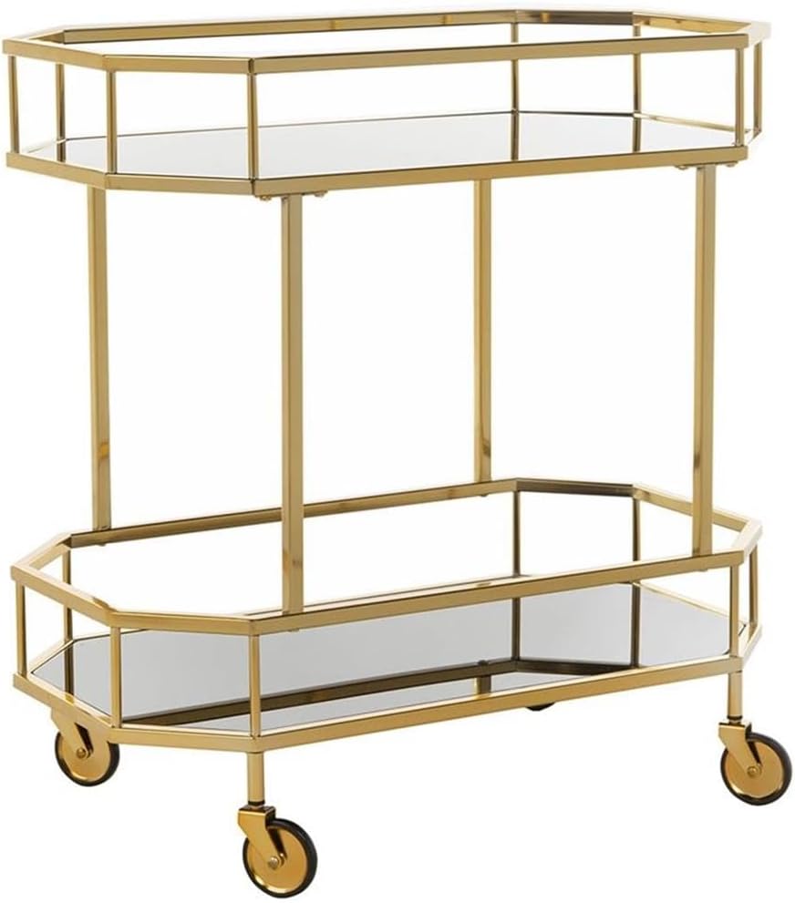 Safavieh Silva Bar Cart, Silver/Mirror