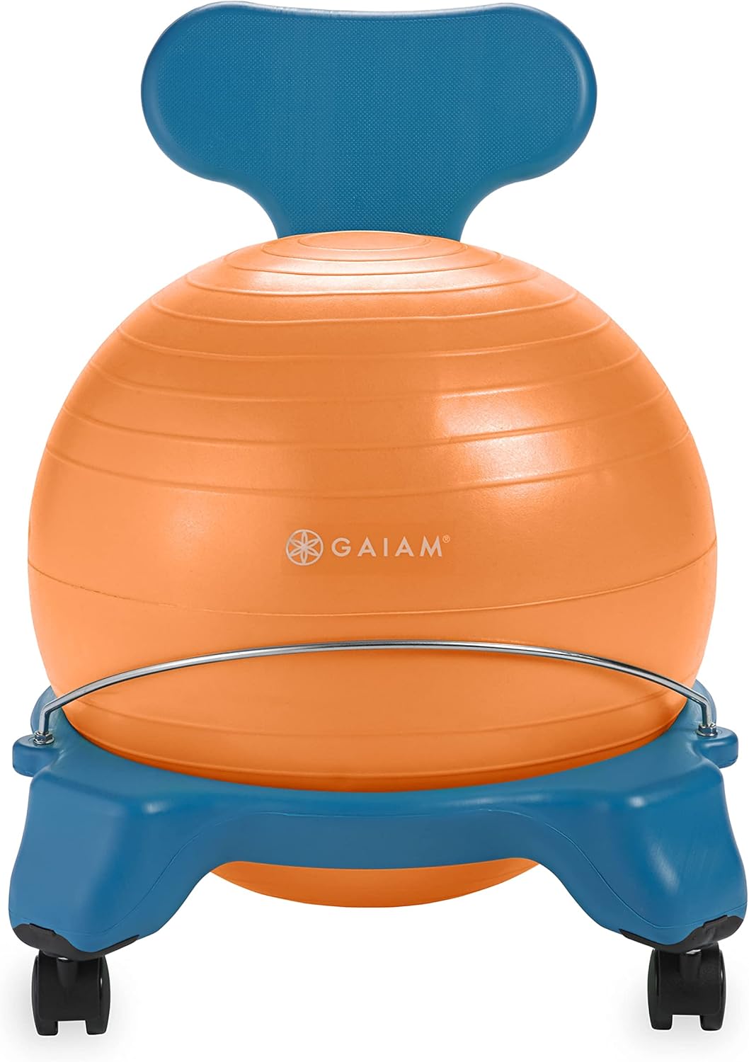 Gaiam Ultimate Balance Ball Chair with Swivel Base - Premium Exercise Stability Yoga Ball Ergonomic Chair for Home and Office Desk - Air Pump, Exercise Guide