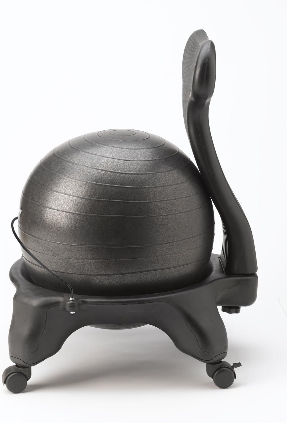 Gaiam 610-6002RTL Balance Ball Chair - Classic Yoga Ball Chair with 52cm Stability Ball, Pump & Exercise Guide for Home or Office, Black