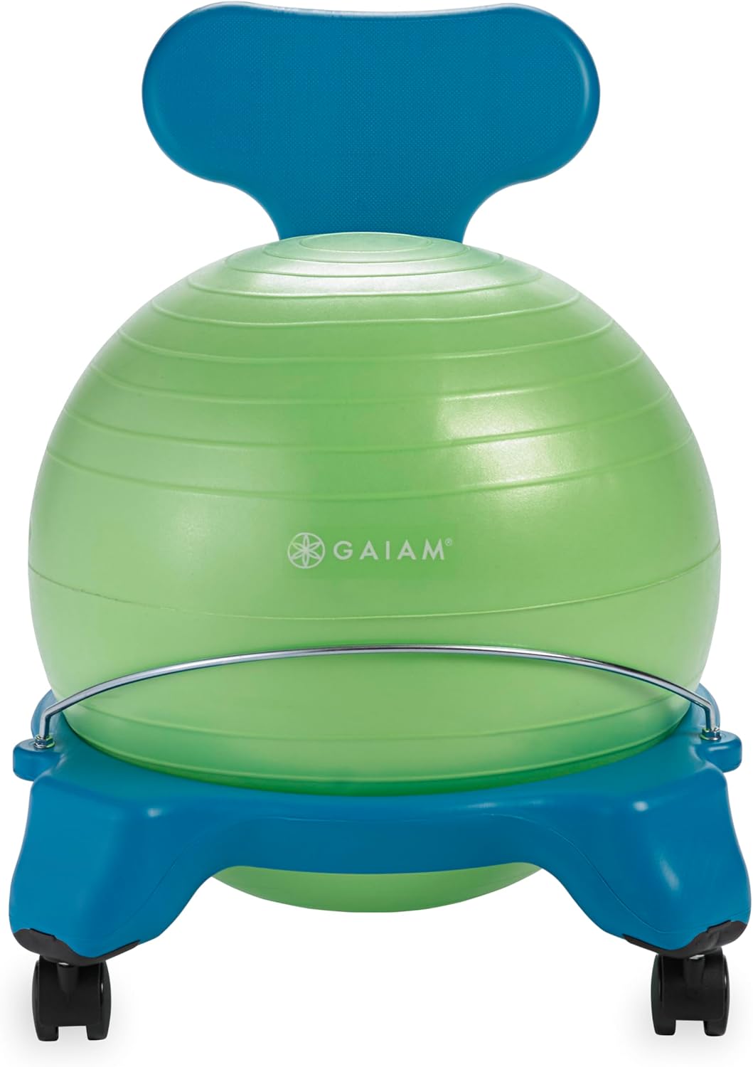 Gaiam 610-6002RTL Balance Ball Chair - Classic Yoga Ball Chair with 52cm Stability Ball, Pump & Exercise Guide for Home or Office, Black