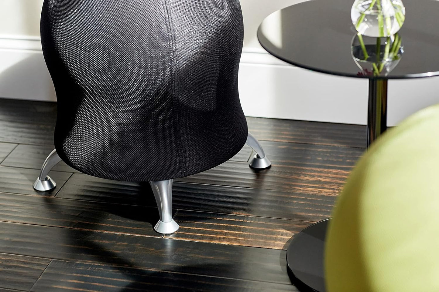 Safco Zenergy Ball Chair, Active Seating, Anti-Burst, Inflatable Chair for Home Office and Classroom, Green Mesh